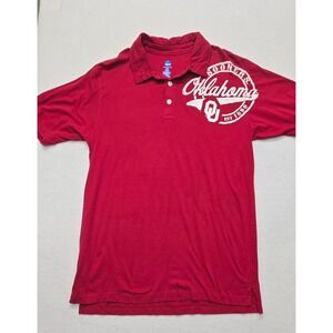 Oklahoma Sooners NCAA Mens Large L Red Polo Shirt College Football